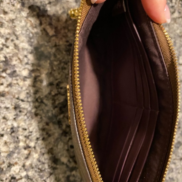 Coach Floral Signature gold chain wristlet - Picture 3 of 3